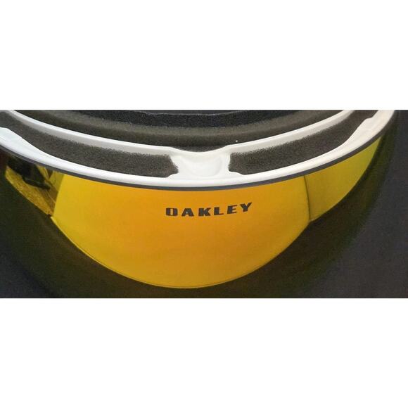 NEW 2012 Oakley Air Brake Goggles Flight Deck Fire Iridium Lens Whte O Frame M/L - Picture 13 of 15
